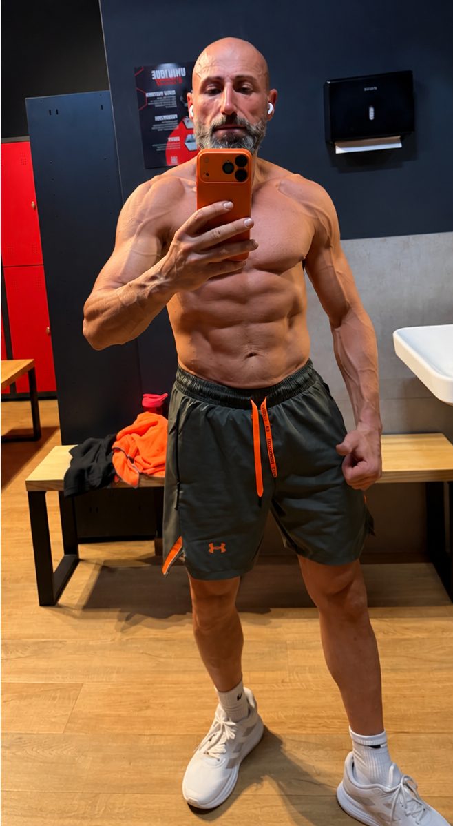 Heute: Ich im Fitnessstudio, 73 kg